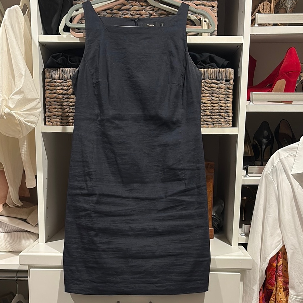 Theory Navy Sleeveless Mini Dress